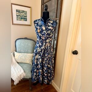 Nic + Zoe Indigo Leaves Shirtdress